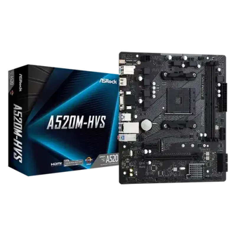 ASRock A520M-HVS AMD AM4 Micro ATX Motherboard