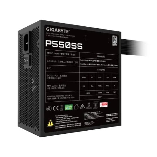 Gigabyte P550SS 550W 80 Plus Silver ATX Power Supply